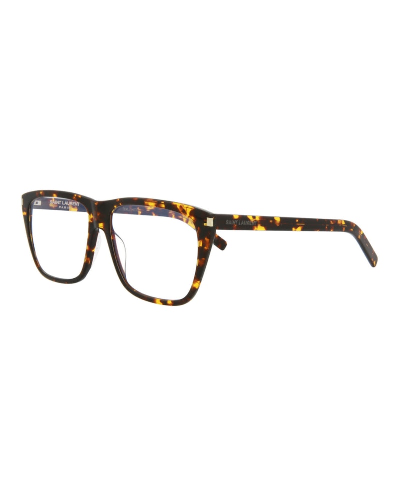 Saint Laurent Square-Frame Acetate Optical Frames Havana Havana Transparent (SL434SLIM-30010714-004)