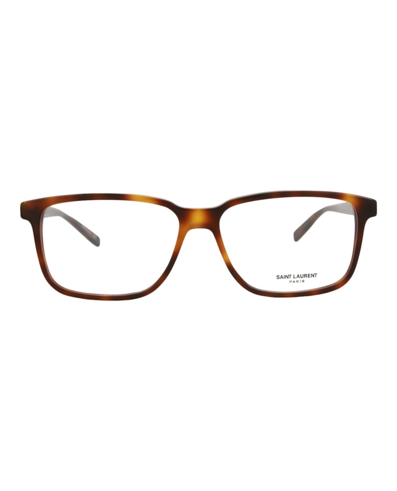 Saint Laurent Square-Frame Acetate Optical Frames Havana Havana Transparent (SL458-30011265-006)