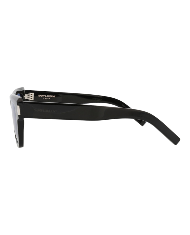 Saint Laurent Square-Frame Acetate Sunglasses Black/Black/Blue (SL469-30011608-005)
