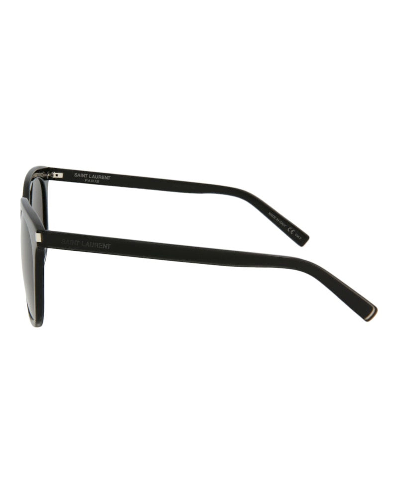 Saint Laurent Square-Frame Acetate Sunglasses Black Black Grey (SL285FSLIM-30007203-001)