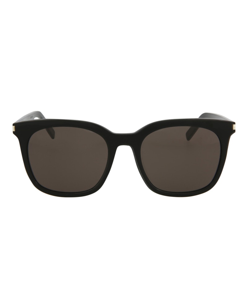 Saint Laurent Square-Frame Acetate Sunglasses Black Black Grey (SL285FSLIM-30007203-001)