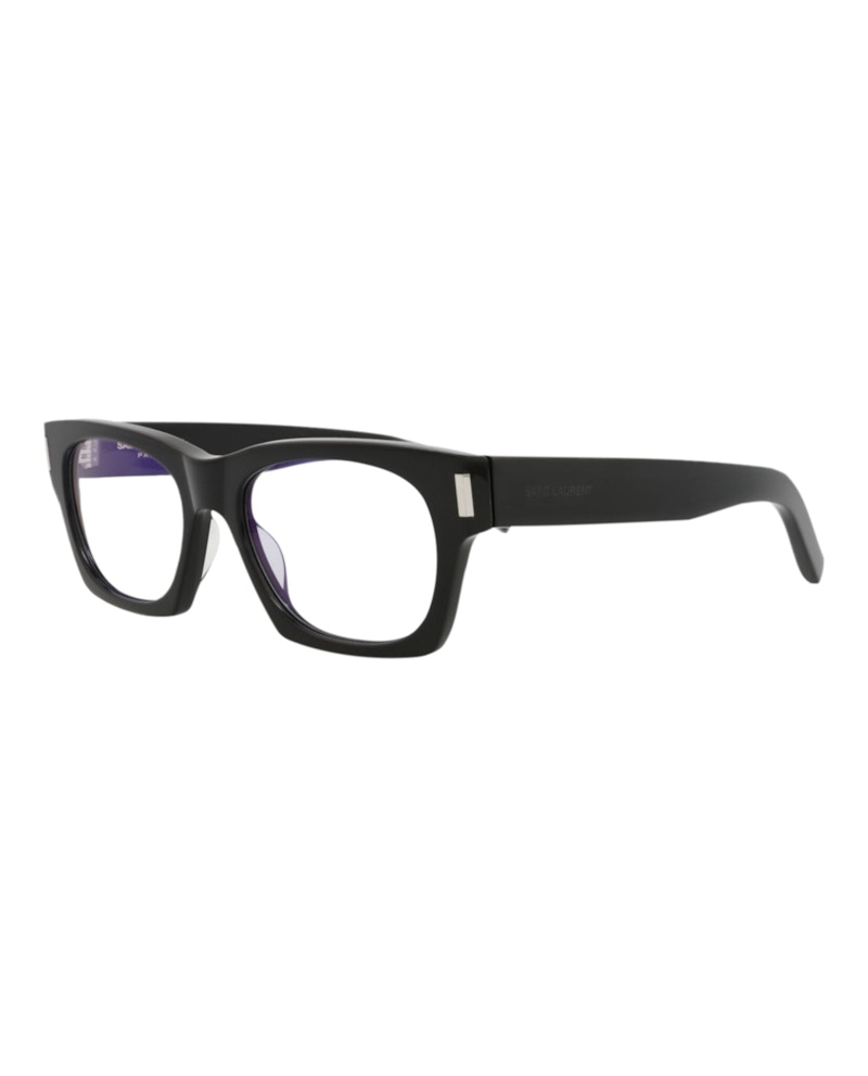 Saint Laurent Square-Frame Acetate Sunglasses Black Black Grey (SL402-30009329-013)