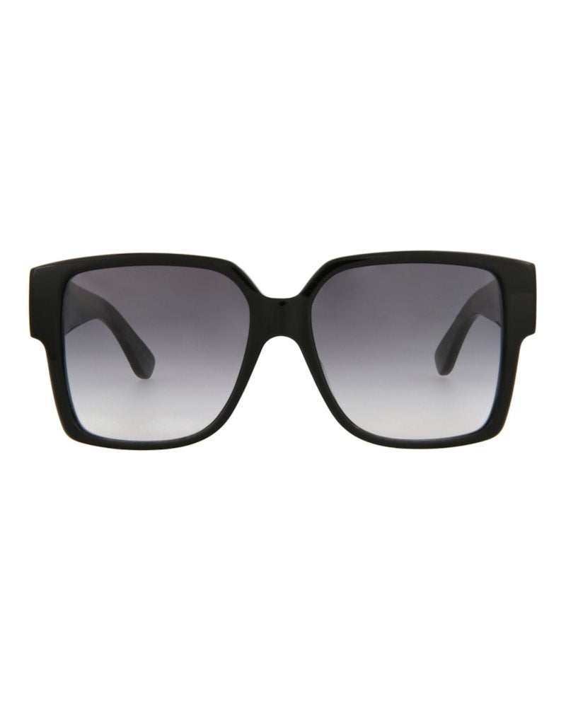 Saint Laurent Square-Frame Acetate Sunglasses Black Black Grey (SLM9-30001591-002)