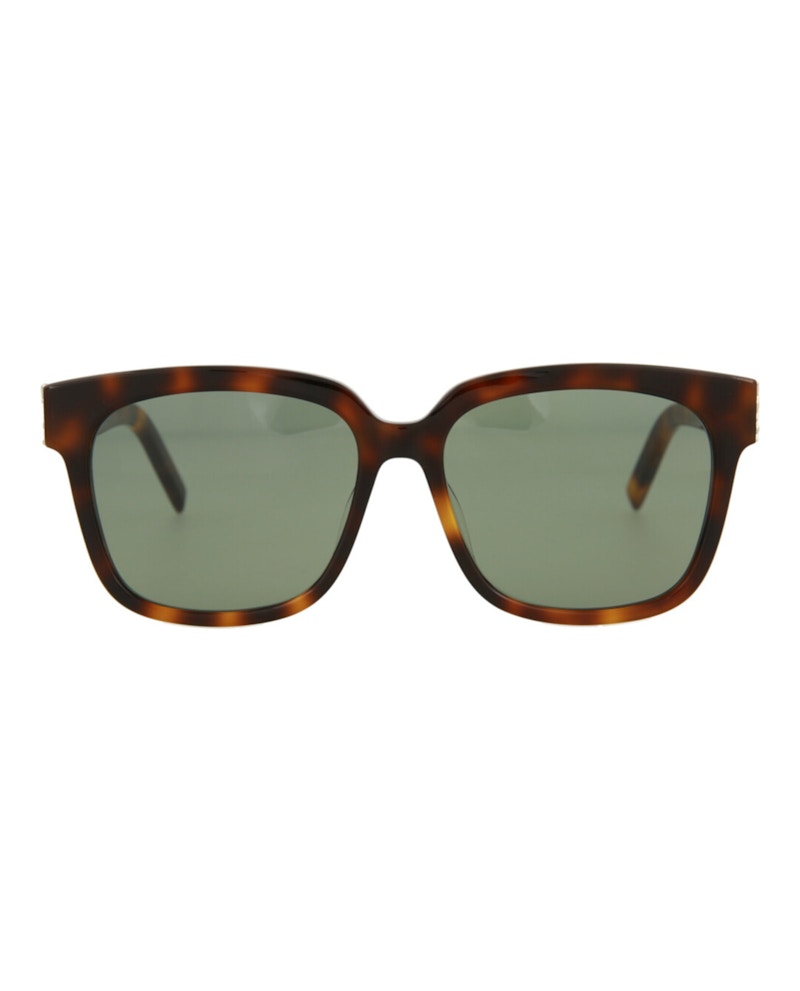 Saint Laurent Square-Frame Acetate Sunglasses Havana Havana Green (SLM40F-30006259-005)