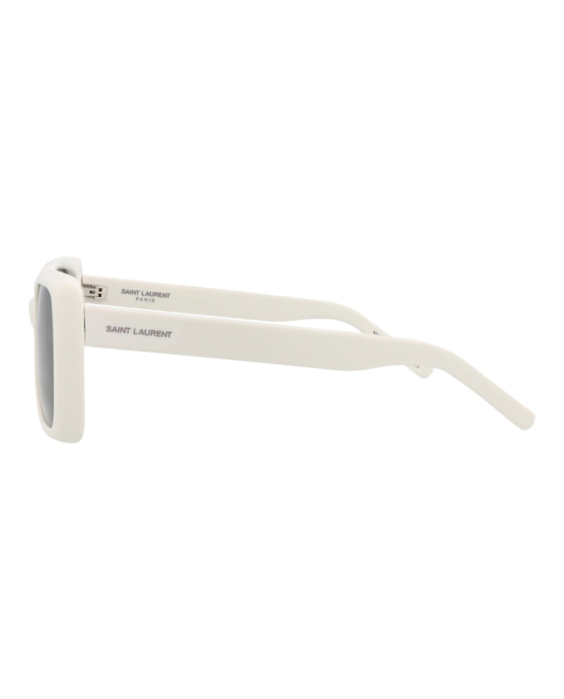 Saint Laurent Square-Frame Acetate Sunglasses Ivory Ivory Grey (SL497-30011872-005)