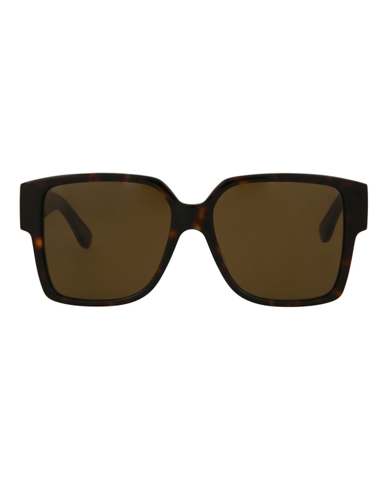 Saint Laurent Square-Frame Acetate Sunglasses Shiny Dark Havana (SLM9-30001591-003)