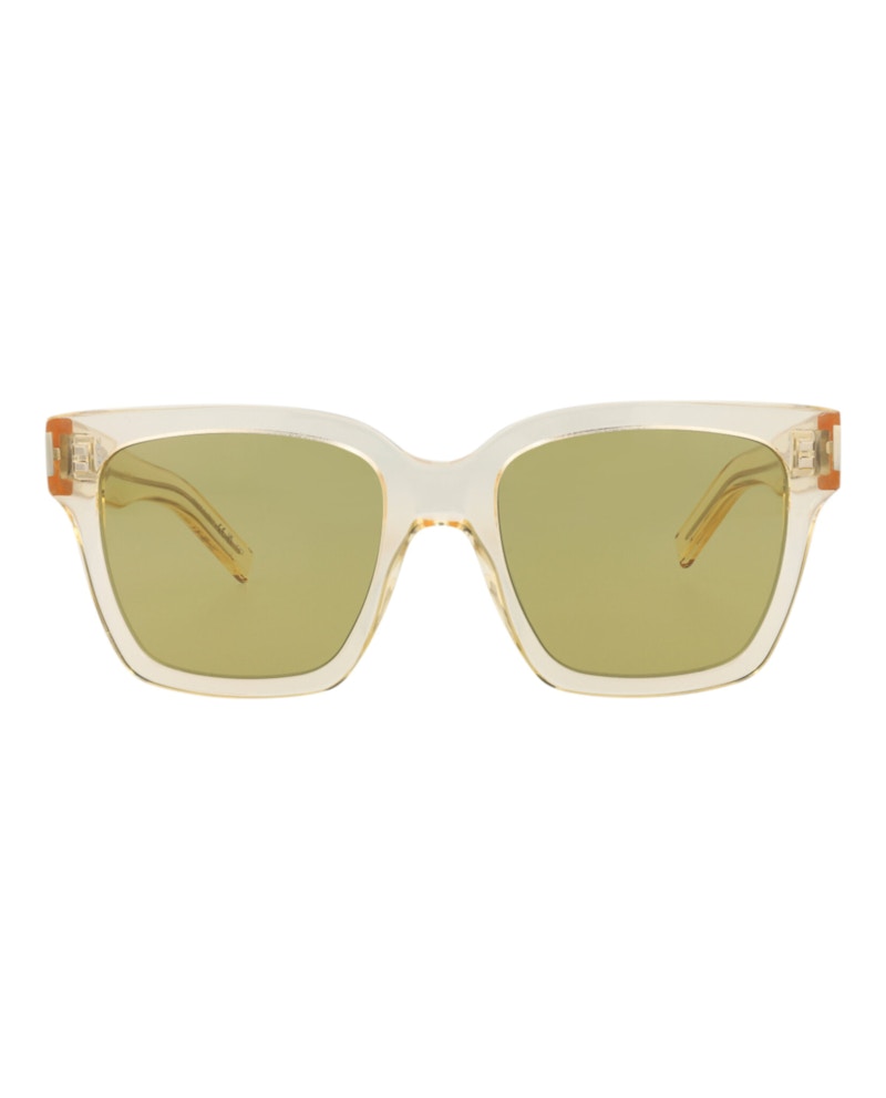 Saint Laurent Square-Frame Acetate Sunglasses Yellow/Yellow/Green (SL507-30013052-005)