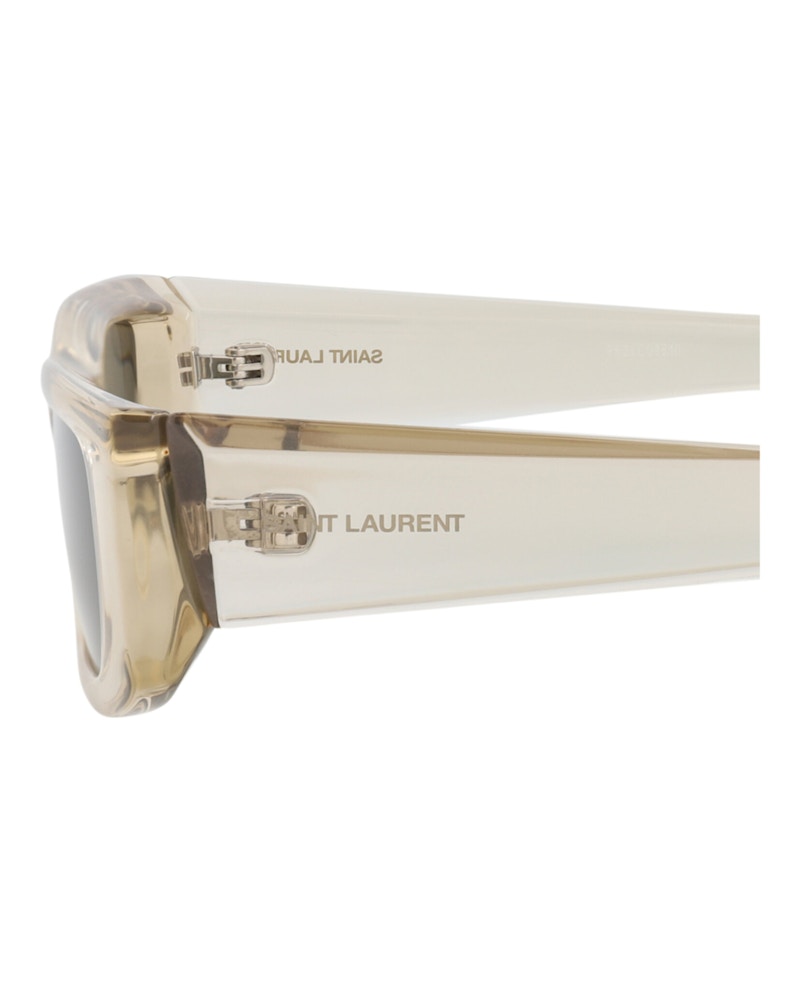 Saint Laurent Square-Frame Injection Sunglasses Beige/Beige/Grey (SL553-30013744-005)