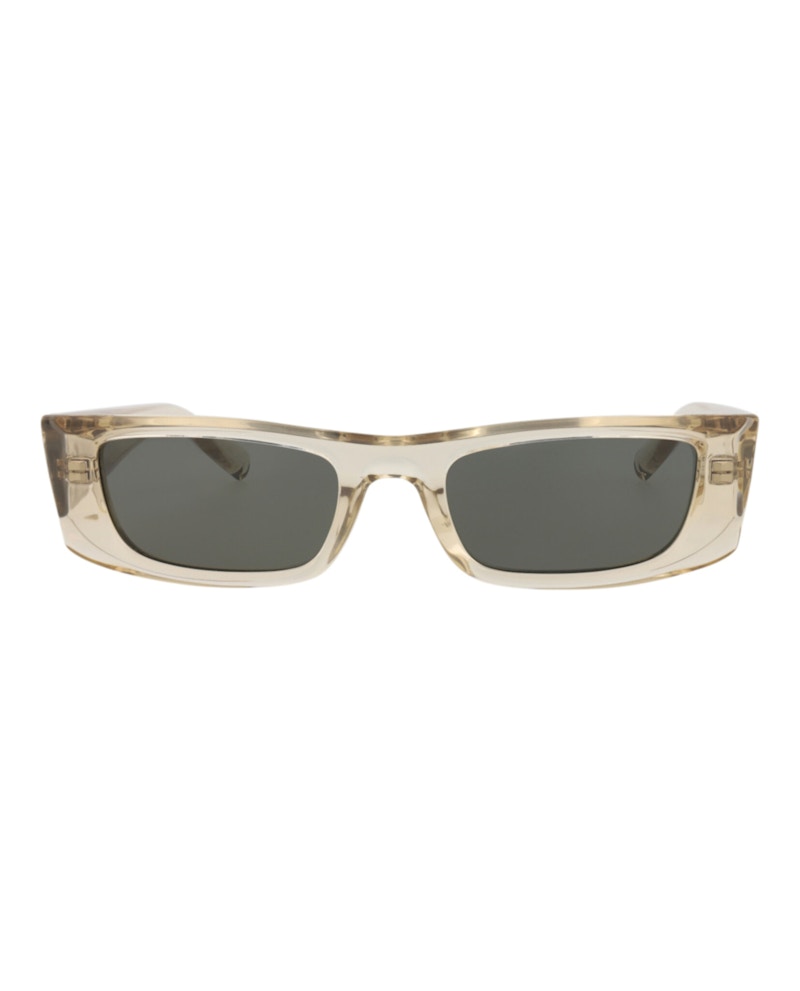 Saint Laurent Square-Frame Injection Sunglasses Beige/Beige/Grey (SL553-30013744-005)