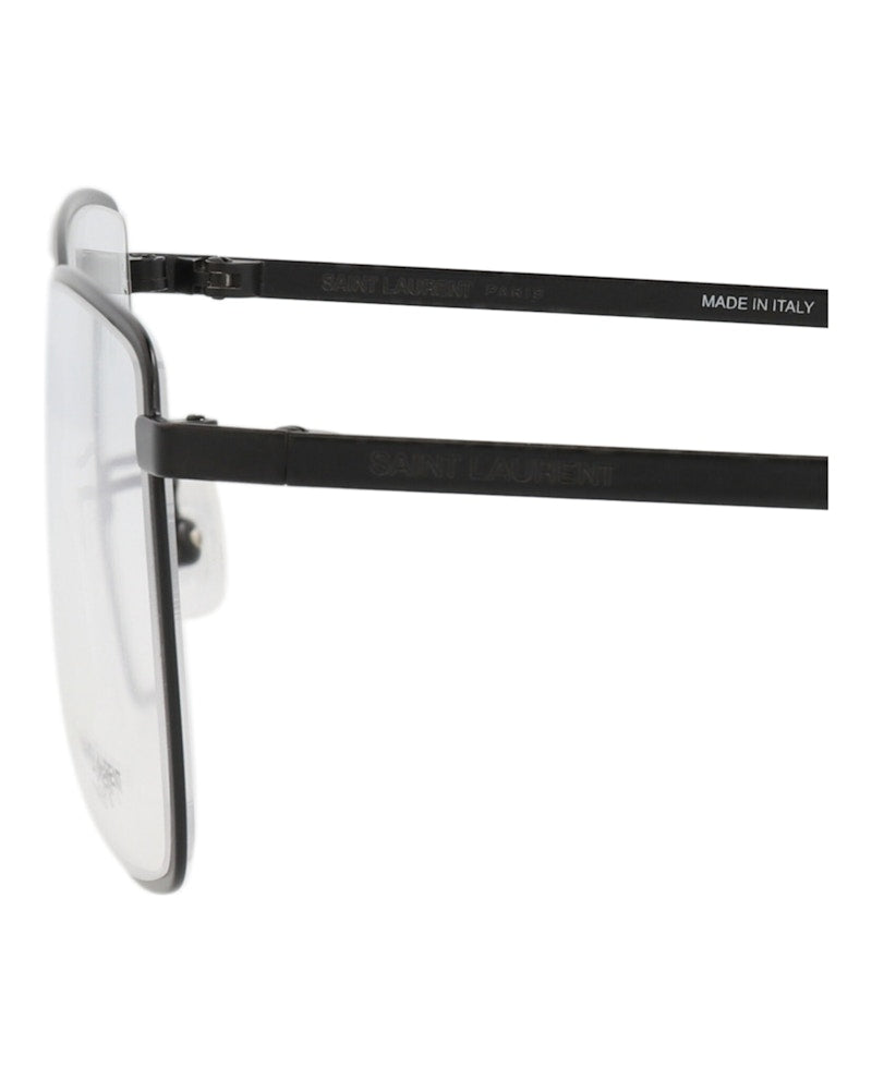 Saint Laurent Square-Frame Metal Optical Frames Black Black Transparent (SL379FSLIM-30009441-002)