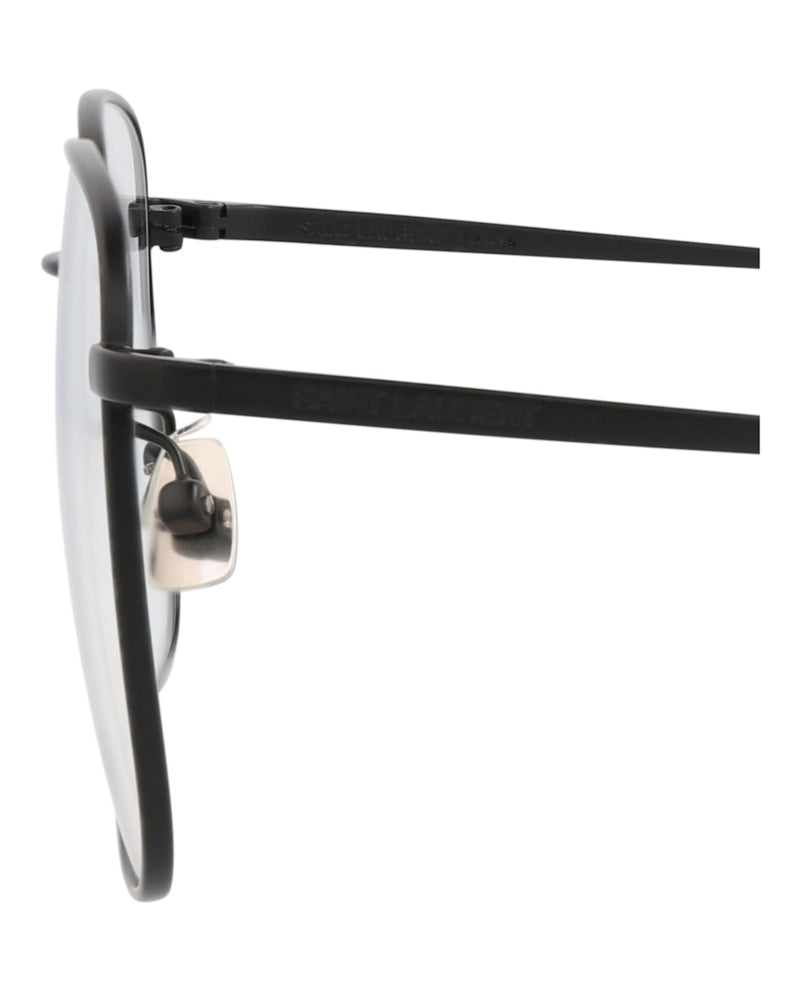 Saint Laurent Square-Frame Metal Optical Frames Black Black Transparent (SL491-30011857-004)