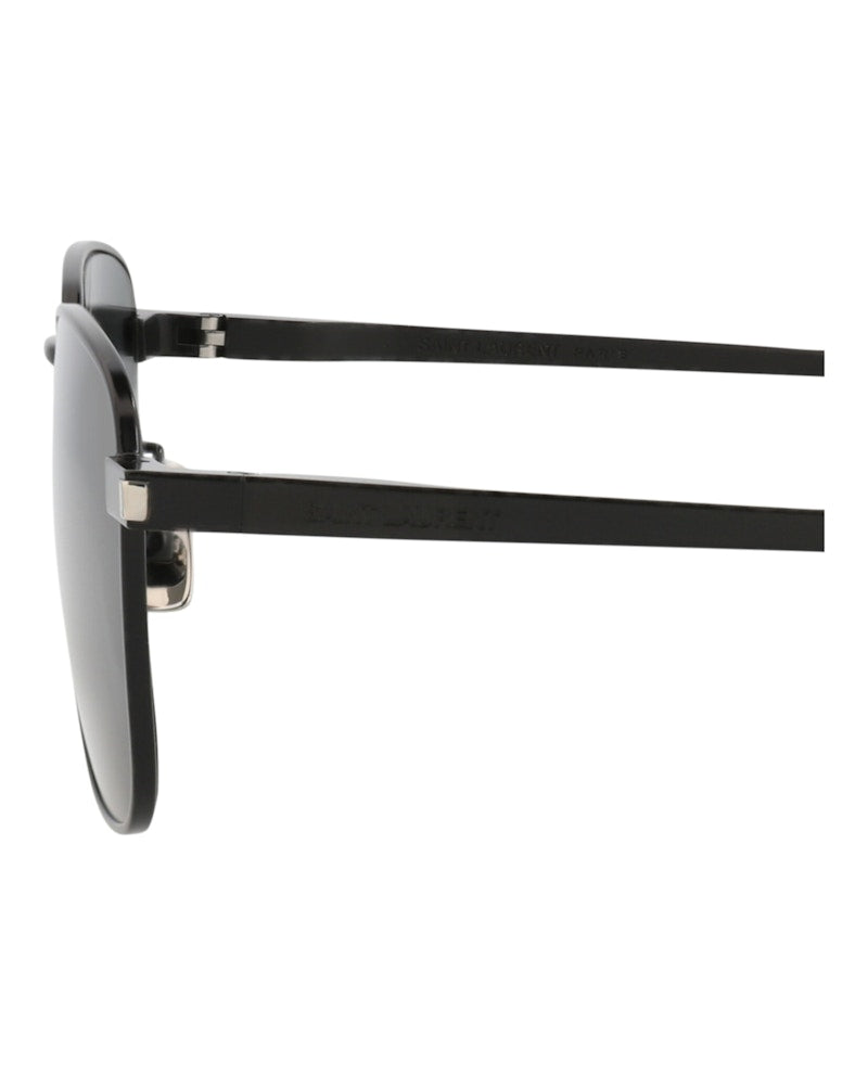 Saint Laurent Square-Frame Metal Sunglasses Black Black Black (SL529-30013359-001)