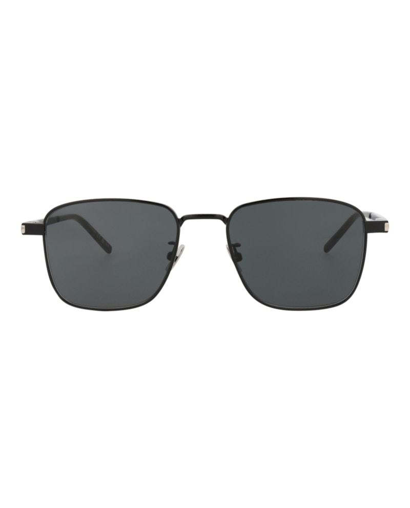 Saint Laurent Square-Frame Metal Sunglasses Black Black Black (SL529-30013359-001)