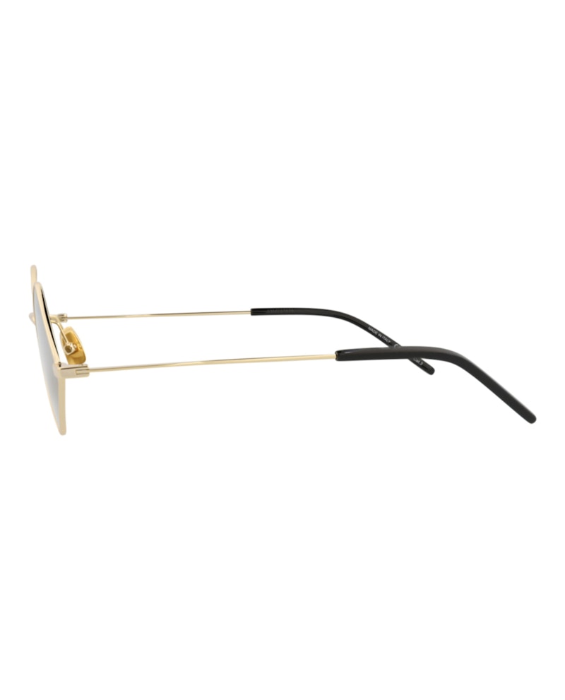 Saint Laurent Square-Frame Metal Sunglasses Gold Gold Brown (SL302LISA-30007821-011)