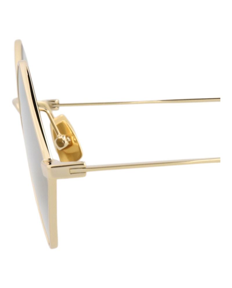Saint Laurent Square-Frame Metal Sunglasses Gold Gold Brown (SL302LISA-30007821-011)