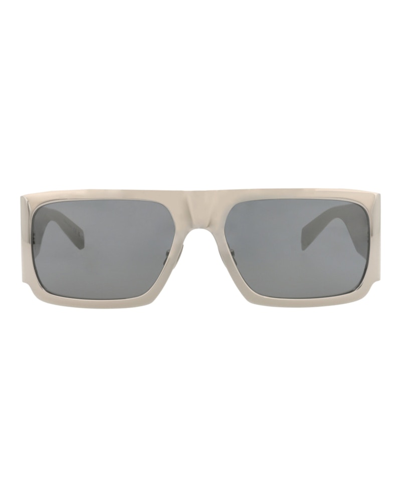 Saint Laurent Square-Frame Metal Sunglasses Silver Silver Silver (SL635-30014741-002)