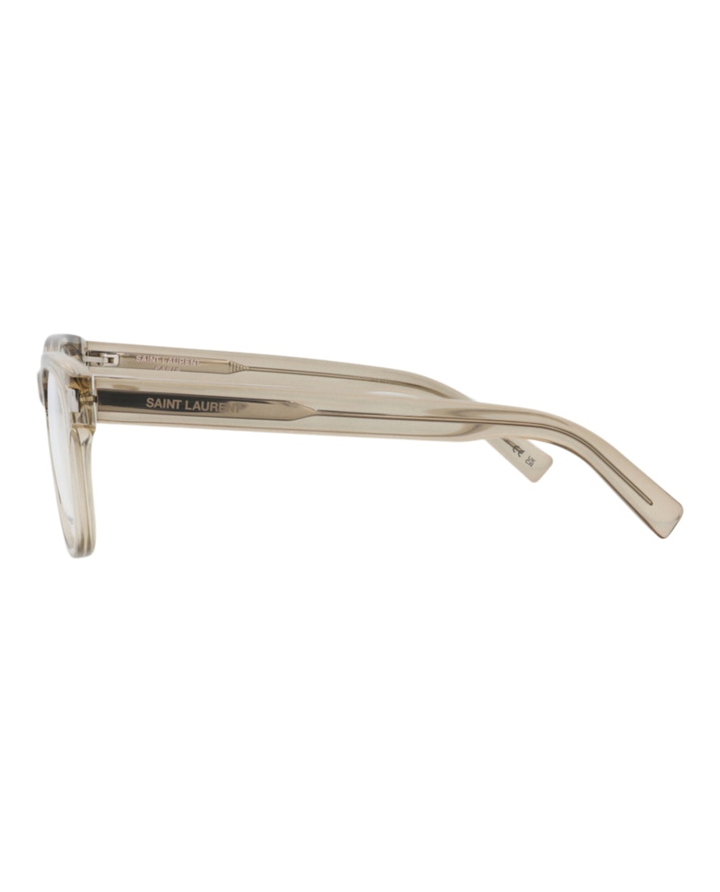 Saint Laurent Square-Frame Recycled Acetate Optical Frames Beige Beige Transparent (SL663-30015243-003)
