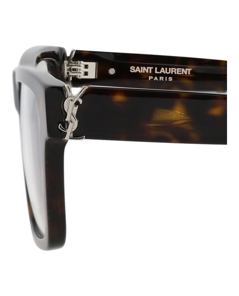 Saint Laurent Square-Frame Recycled Acetate Optical Frames Havana Havana Transparent (SLM10B-30015274-002)