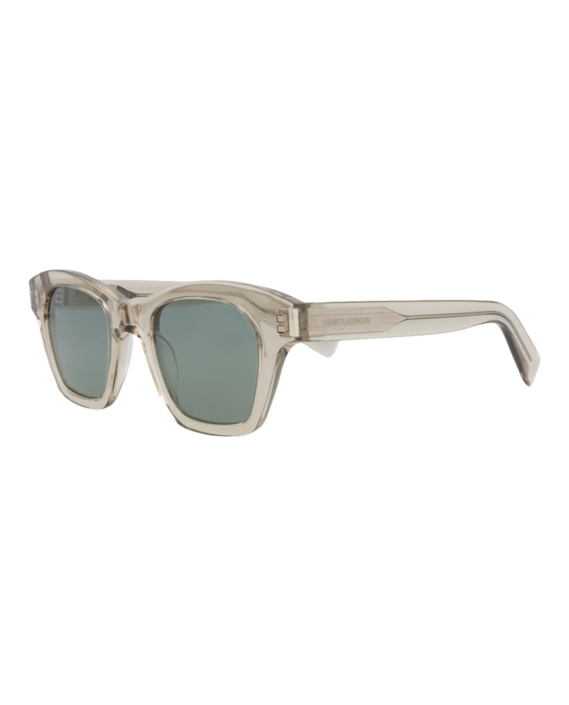 Saint Laurent Square-Frame Recycled Acetate Sunglasses Beige Beige Green (SL592-30014072-005)