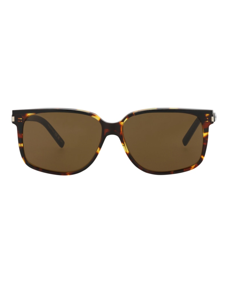 Saint Laurent Square-Frame Recycled Acetate Sunglasses Black Black Brown (SL599-30014319-004)