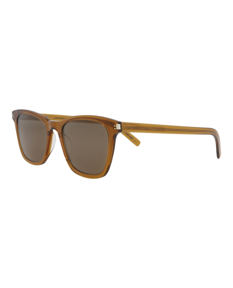 Saint Laurent Square-Frame Recycled Acetate Sunglasses Brown Brown Brown (SL716SLIM-30015807-005)