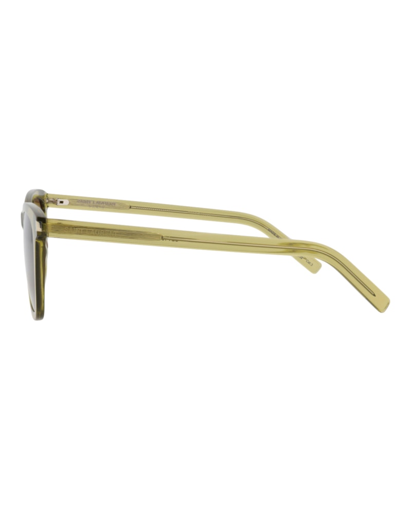 Saint Laurent Square-Frame Recycled Acetate Sunglasses Green Green Brown (SL716SLIM-30015807-004)