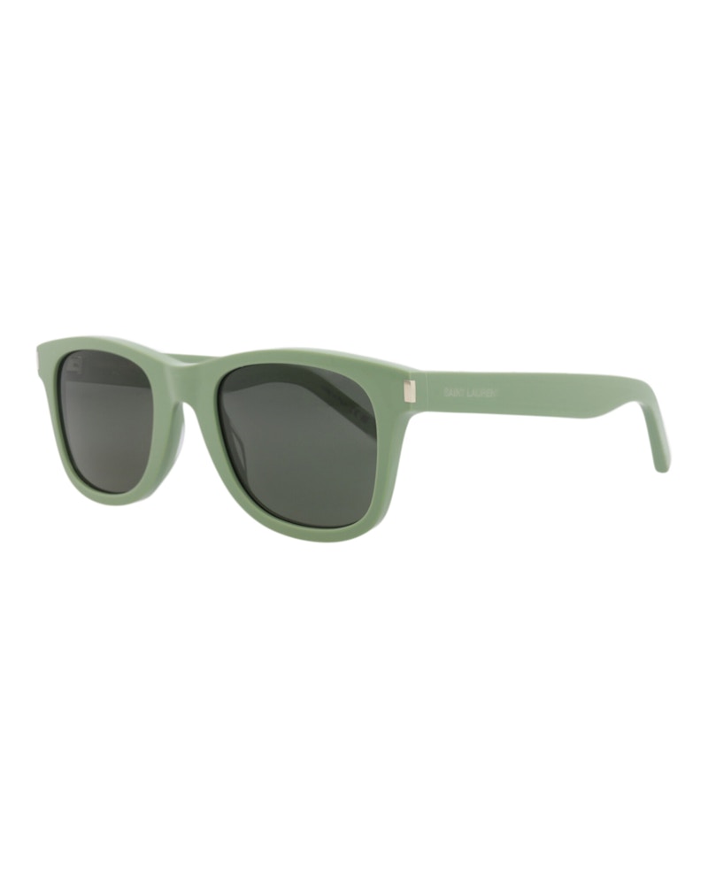 Saint Laurent Square-Frame Recycled Acetate Sunglasses Green Green Grey (SL51-30000167-081)
