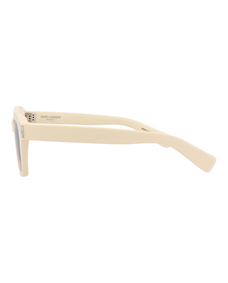 Saint Laurent Square-Frame Recycled Acetate Sunglasses Ivory Ivory Brown (SL592-30014072-004)
