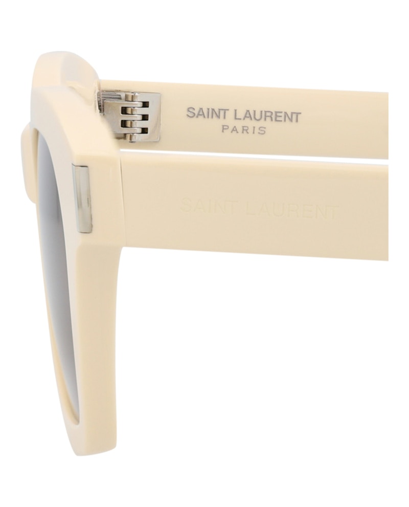 Saint Laurent Square-Frame Recycled Acetate Sunglasses Ivory Ivory Brown (SL592-30014072-004)