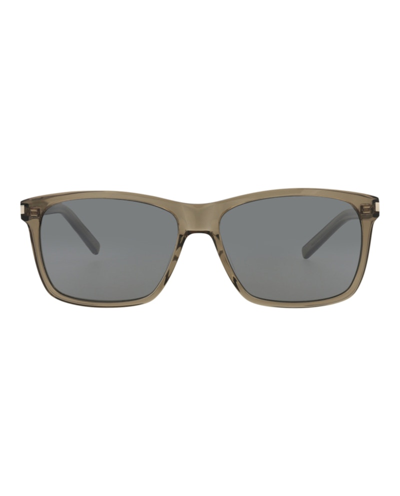 Saint Laurent Square Rectangle Sunglasses Brown/Brown/Silver (SL339-30008541-005)