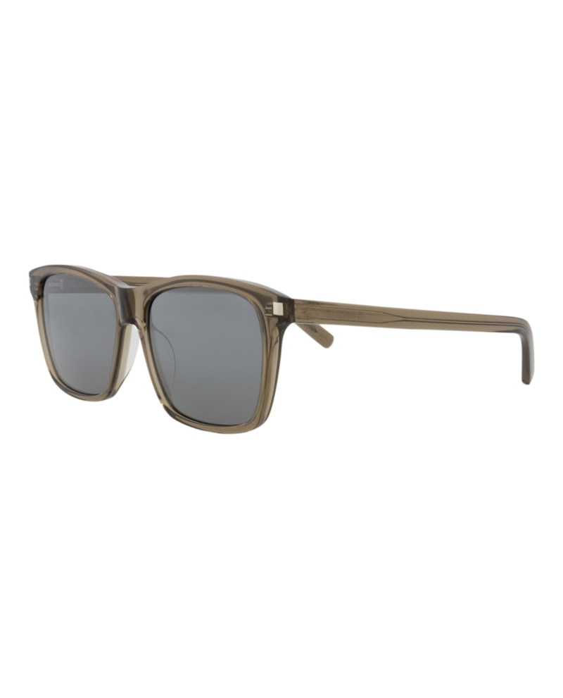 Saint Laurent Square Rectangle Sunglasses Brown/Brown/Silver (SL339-30008541-005)