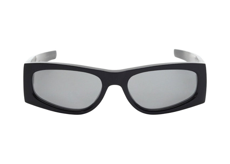 Saint Laurent Square Sunglasses Black Black Silver-Black Black Silver (SL-M140-002)