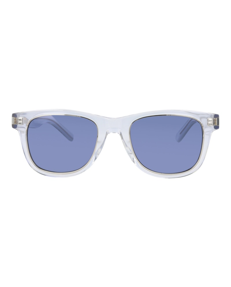 Saint Laurent Square Sunglasses Crystal/Crystal/Blue (SL51RIM-30013258-004)