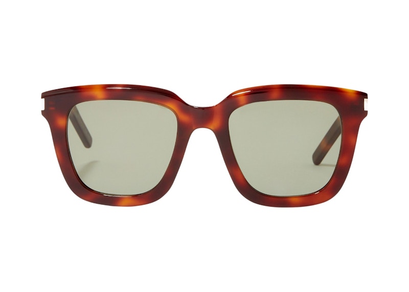 Saint Laurent Square Sunglasses Havana-Green (SL465-002-51)