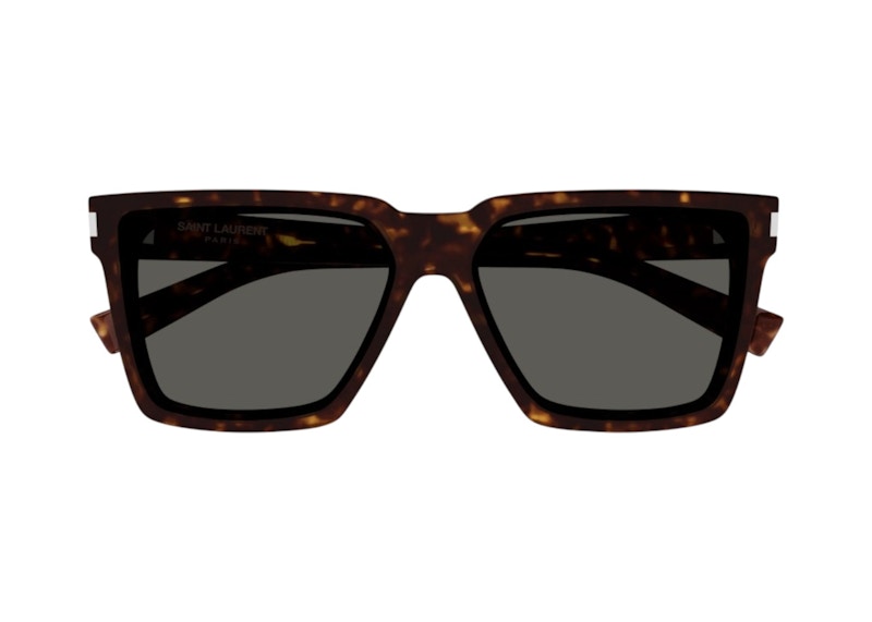 Saint Laurent Square Sunglasses Havana Havana Grey-Grey (SL-610-F-002)