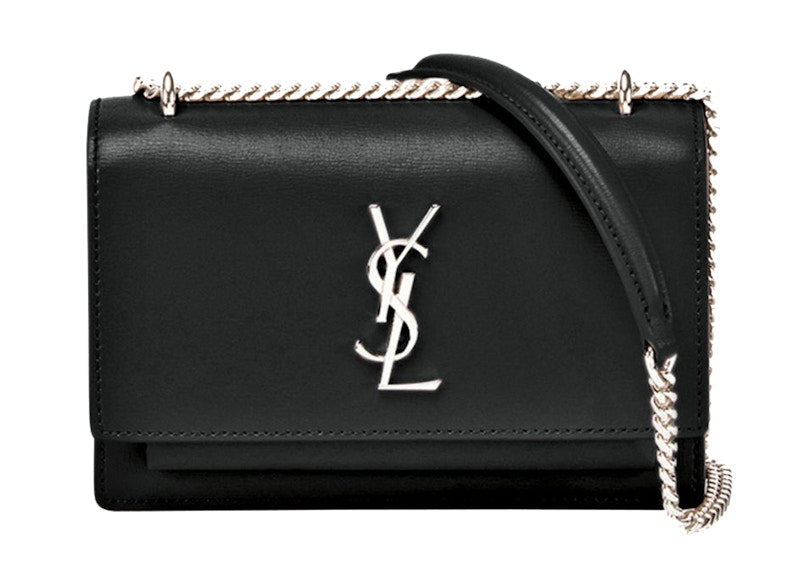 Saint Laurent Sunset Monogram Wallet on Chain Small Black