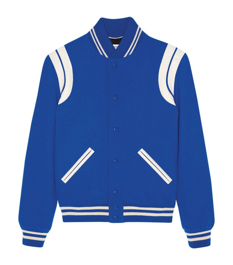 Saint Laurent Teddy Jacket Blue/White