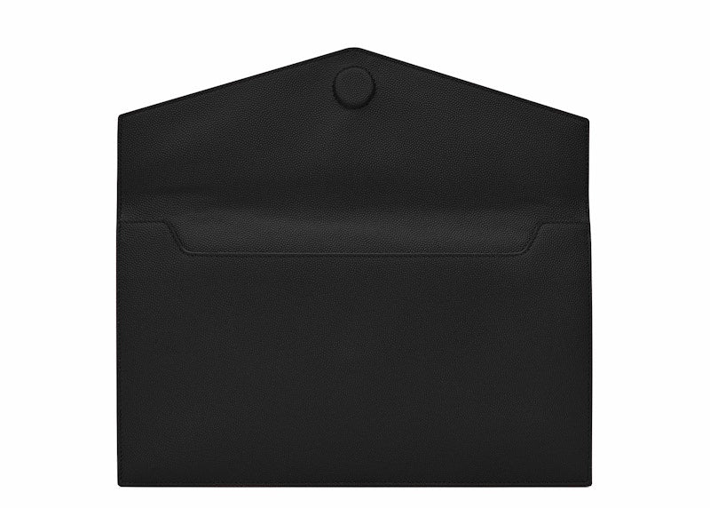 Saint Laurent Uptown Pouch Grain de Poudre Black