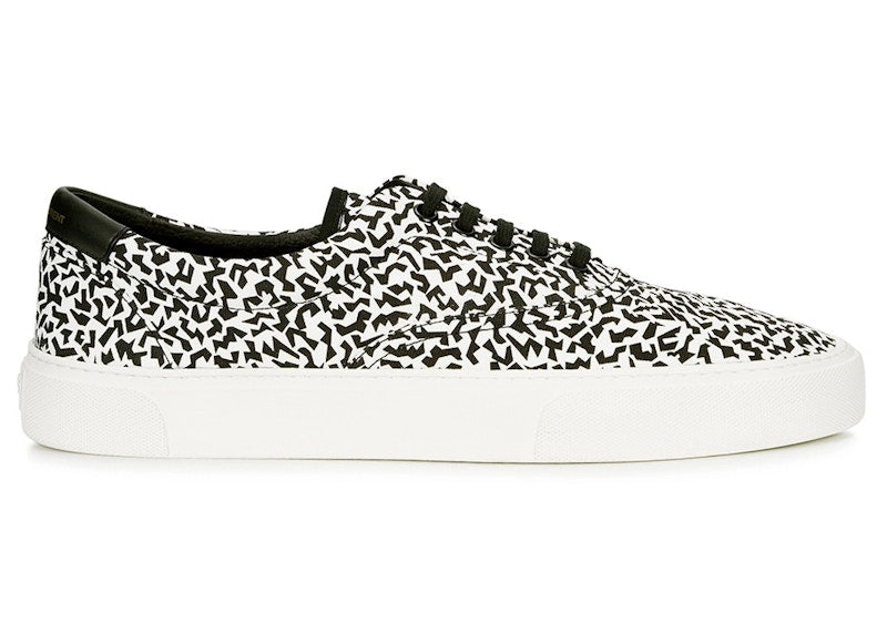 Saint Laurent Venice Low Black White Print