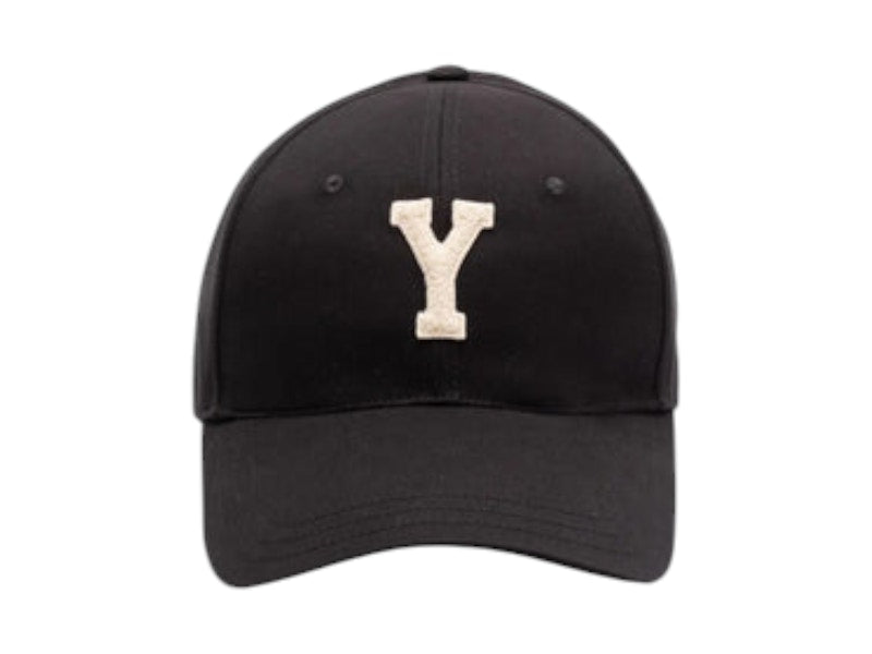 Saint Laurent Y Varsity Gabardine Cap Black/Ivory