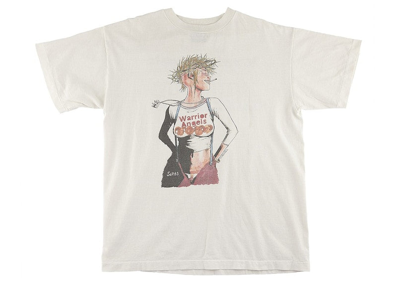 Saint Michael Punk Girl T-shirt White