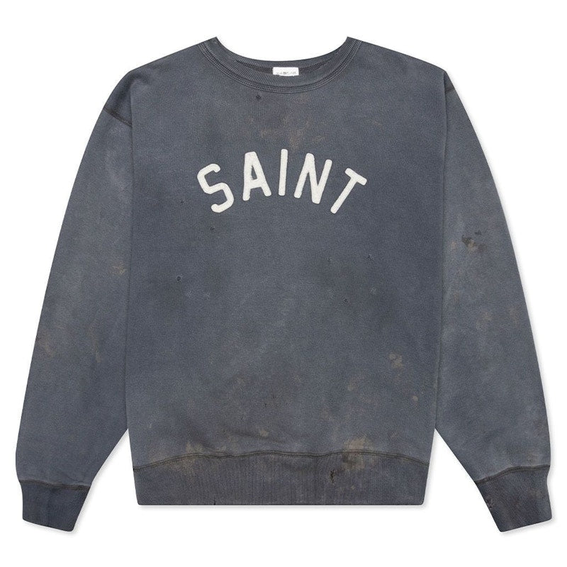 Saint Michael Saint Crewneck Sweatshirt Gray/Blue