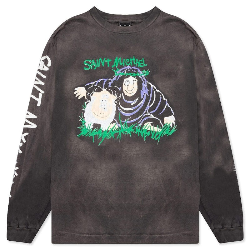 Saint Michael Sheep Gorilla L/S T-shirt Black