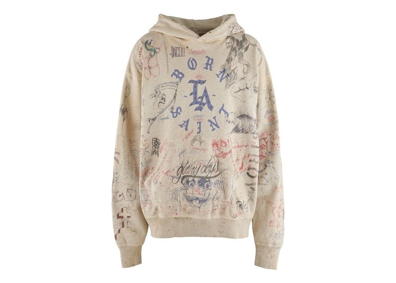 Saint Michael x Born & Raised Hooded Sweatshirt Hoodie Multicolor