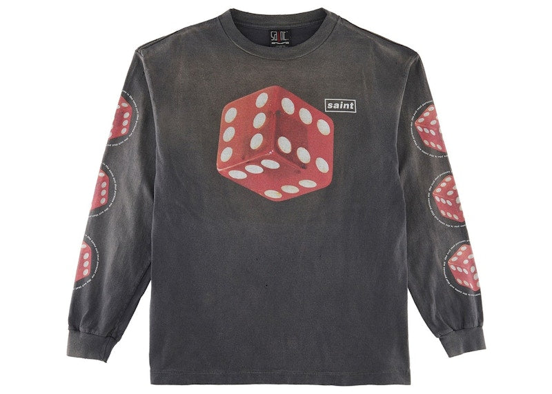Saint Mxxxxxx Dice L/S Tee Vintage Black