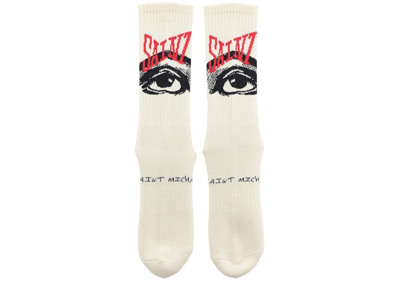 Saint Mxxxxxx Eye Socks Ecru