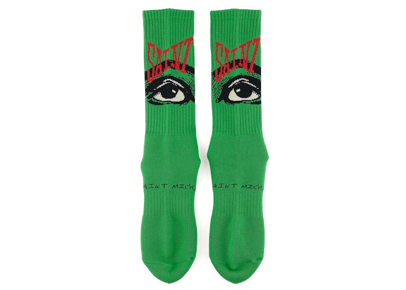 Saint Mxxxxxx Eye Socks Green