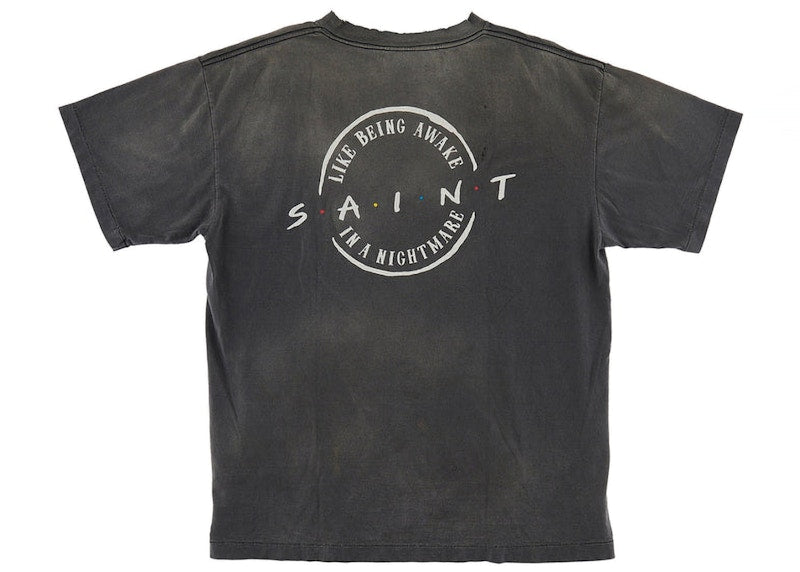 Saint Mxxxxxx Friends Heart T-Shirt Vintage Black