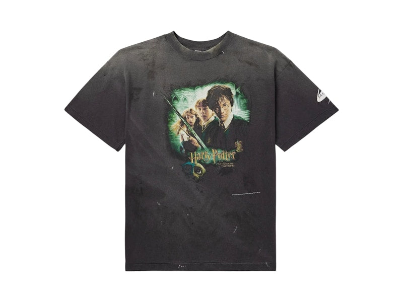 Saint Mxxxxxx Harry Potter Chamber Of Secrets Printed T-shirt Black