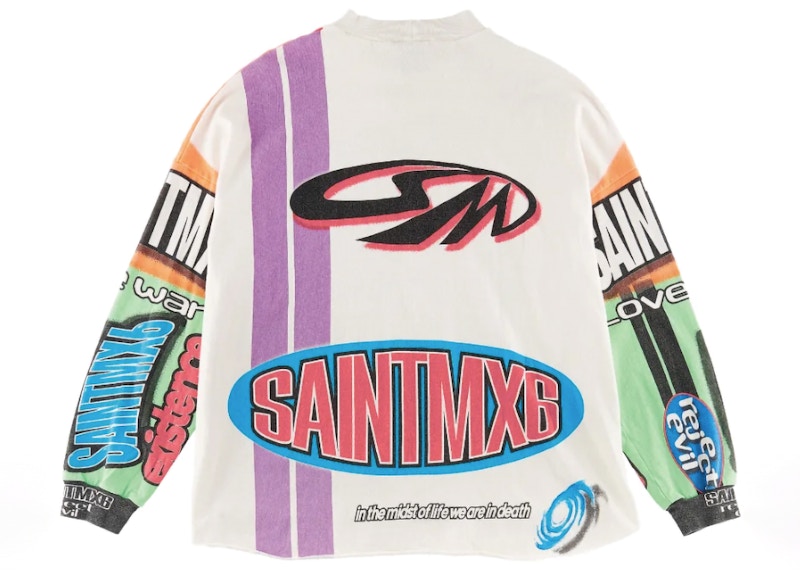Saint Mxxxxxx Motocloss L/S Tee White Multi